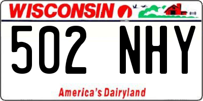 WI license plate 502NHY