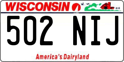 WI license plate 502NIJ