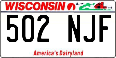 WI license plate 502NJF