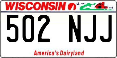 WI license plate 502NJJ