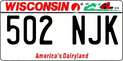 WI license plate 502NJK