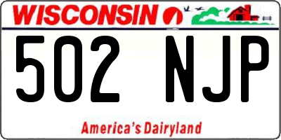WI license plate 502NJP