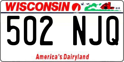 WI license plate 502NJQ