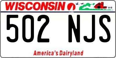 WI license plate 502NJS
