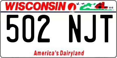 WI license plate 502NJT