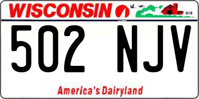 WI license plate 502NJV