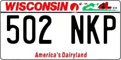 WI license plate 502NKP