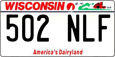WI license plate 502NLF