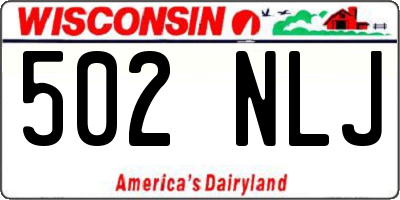 WI license plate 502NLJ