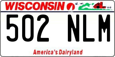 WI license plate 502NLM