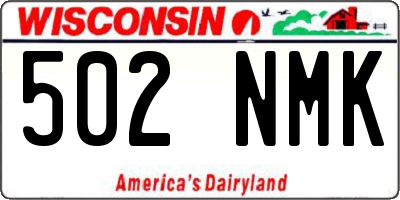 WI license plate 502NMK