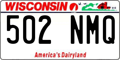 WI license plate 502NMQ