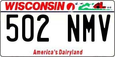 WI license plate 502NMV
