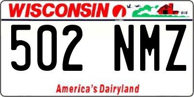 WI license plate 502NMZ