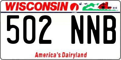 WI license plate 502NNB