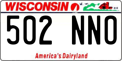 WI license plate 502NNO