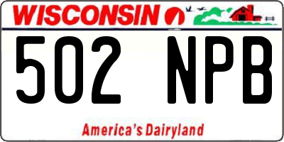 WI license plate 502NPB