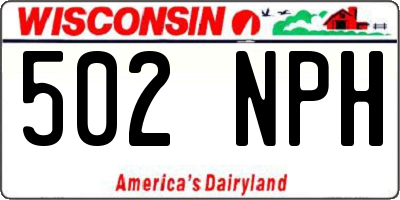WI license plate 502NPH