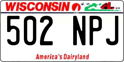 WI license plate 502NPJ