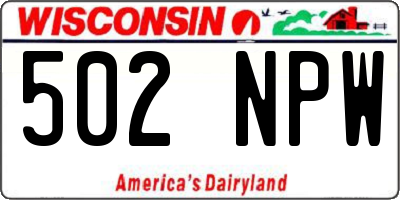WI license plate 502NPW