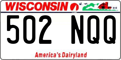 WI license plate 502NQQ
