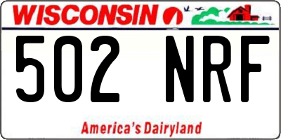 WI license plate 502NRF