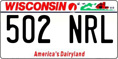 WI license plate 502NRL