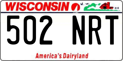 WI license plate 502NRT