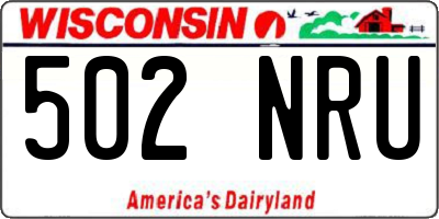WI license plate 502NRU