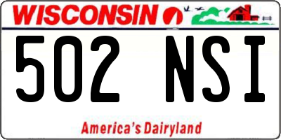 WI license plate 502NSI