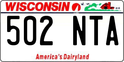 WI license plate 502NTA