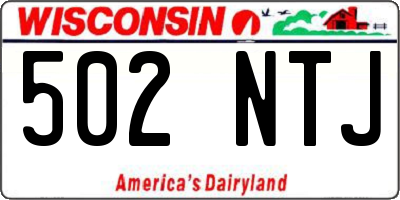 WI license plate 502NTJ