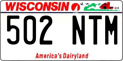 WI license plate 502NTM