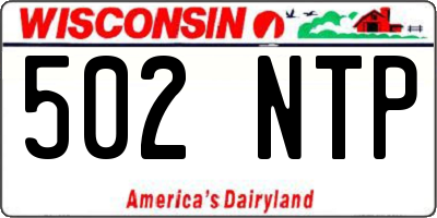 WI license plate 502NTP
