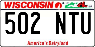 WI license plate 502NTU