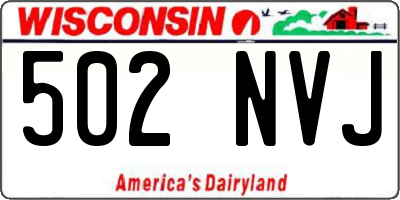 WI license plate 502NVJ