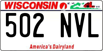WI license plate 502NVL