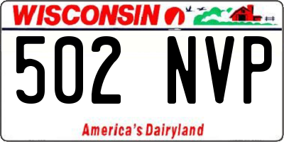 WI license plate 502NVP