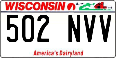 WI license plate 502NVV