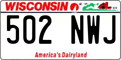WI license plate 502NWJ