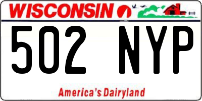 WI license plate 502NYP