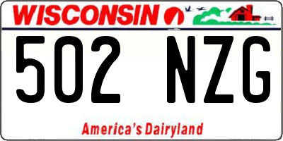 WI license plate 502NZG