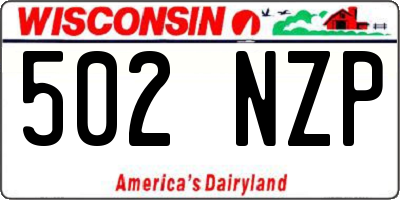 WI license plate 502NZP