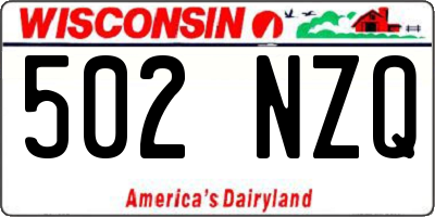 WI license plate 502NZQ