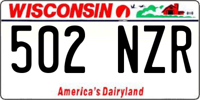 WI license plate 502NZR