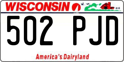 WI license plate 502PJD