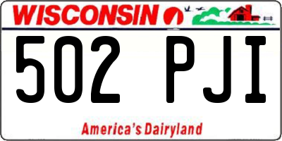 WI license plate 502PJI