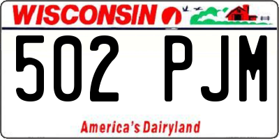 WI license plate 502PJM