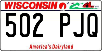 WI license plate 502PJQ