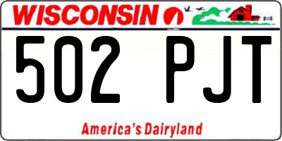 WI license plate 502PJT